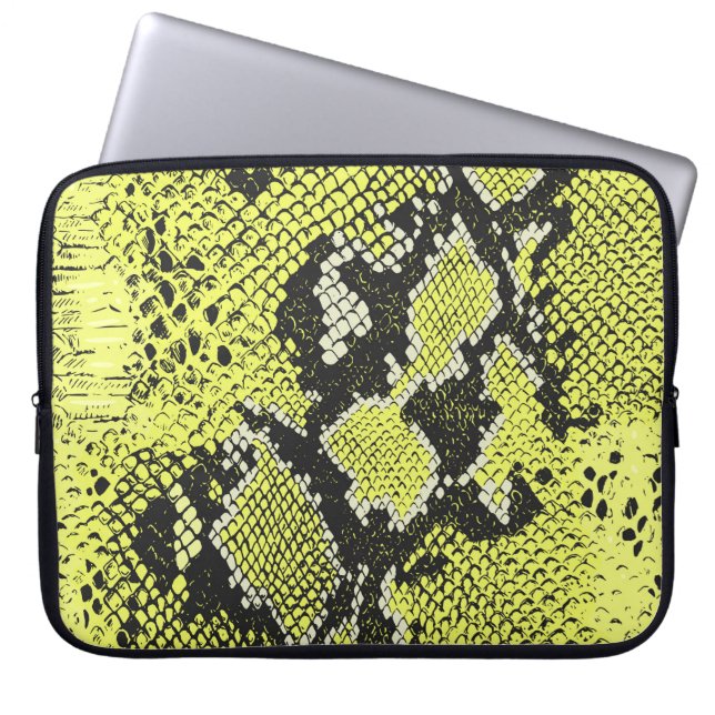 Nahtlose Vintage Schlangenhautmuster von Tieren. S Laptopschutzhülle (Vorderseite)