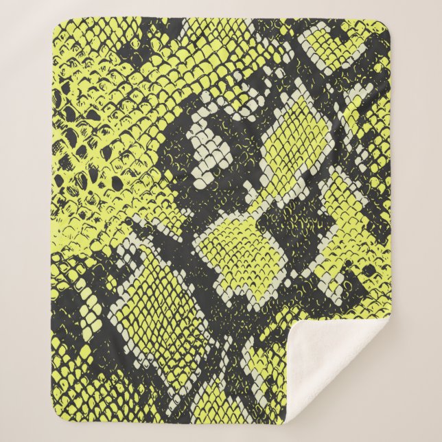 Nahtlose Vintage Schlangenhautmuster von Tieren. S Sherpadecke (Vorderseite)