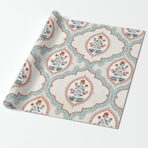 Nahtlose Vintage Verzierung mit Blume Geschenkpapier