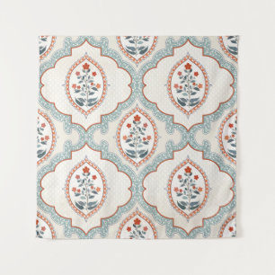 Nahtlose Vintage Verzierung mit Blume Wandteppich