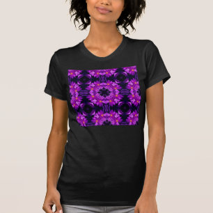 Nahtlose violette Blumen T-Shirt