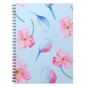 Nahtlose, von Hand gezeichnete Aquarellmuster mit Notizblock