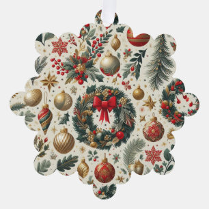 Nahtlose Weihnachtsdekoration Ornament Karte