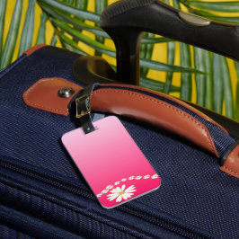 Nahtlose weiße Blume Gepäckanhänger