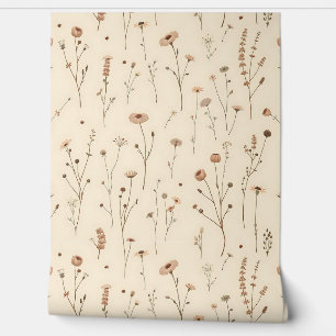 Nahtlose Wildblume und Pflanze auf der Wiese Tapete