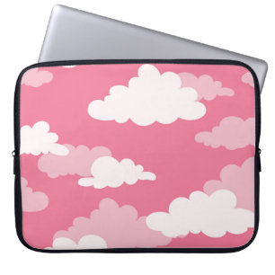 Nahtlose Wolkendecke, Vintage Textur. Laptopschutzhülle