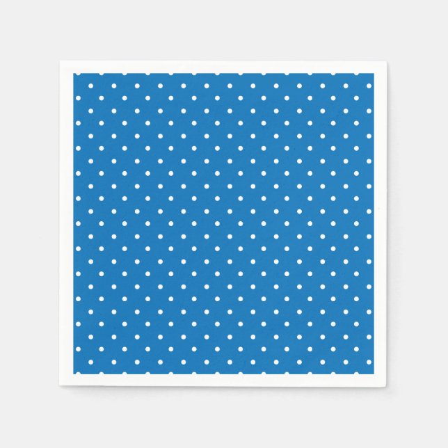 Nahtloser blauer Hintergrund mit Punkten  Serviette (Vorderseite)