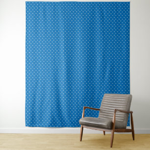 Nahtloser blauer Hintergrund mit Punkten Wandteppich
