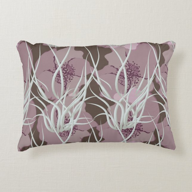 Nahtloser blumengeschmückter Hintergrund, nahtlose Dekokissen (Vorderseite)