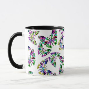 Nahtloser Cartoon-Kinder-Abstrakt-Schmetterling-Mu Tasse