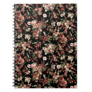 Nahtloser floraler Hintergrund: Blume Muster. Notizblock