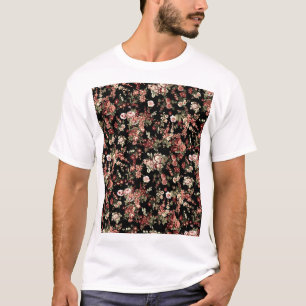 Nahtloser floraler Hintergrund: Blume Muster. T-Shirt