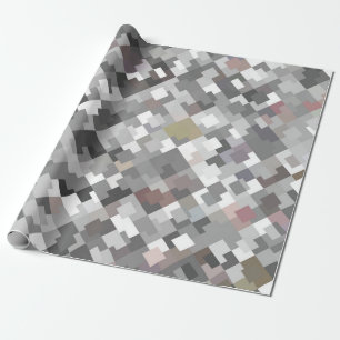 Nahtloser heller abstrakter Mosaikgrauer Hintergru Geschenkpapier