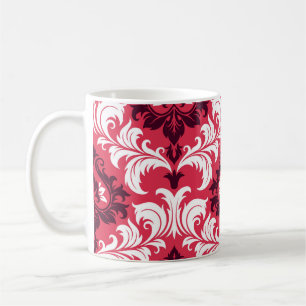 Nahtloser Hintergrund aus einem floralen Ornament, Kaffeetasse