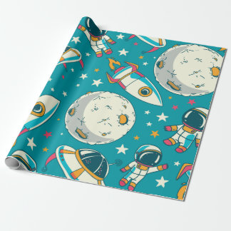 Nahtloser Hintergrund mit niedlichen Doodle-Astron Geschenkpapier