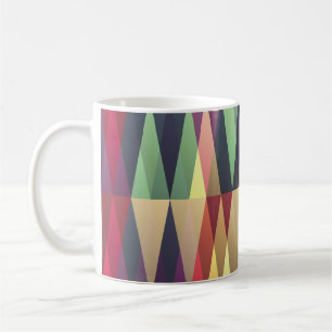 Nahtloser Hintergrund mit vielen Dreieckenstraße,k Kaffeetasse