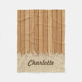 Nahtloser hölzerner Muster-u. Fleecedecke