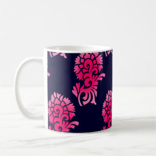 nahtloser indischer Moghul-Blumenmotiv-Hintergrund Kaffeetasse