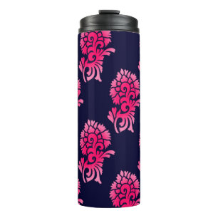 nahtloser indischer Moghul-Blumenmotiv-Hintergrund Thermosbecher