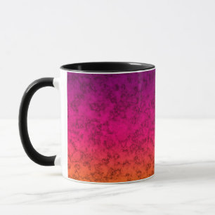 Nahtloser ornamentaler Marmorverlauf rosa lila ja Tasse
