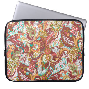 Nahtloser Paisley: elegantes Hintergrundmuster. Laptopschutzhülle