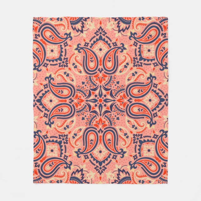 Nahtloser Pisley: Vintages Musterdesign. Fleecedecke (Vorderseite)