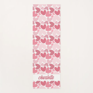 Nahtloser Rosa-Herzen-Muster-Yogamatte – Romantisc Yogamatte