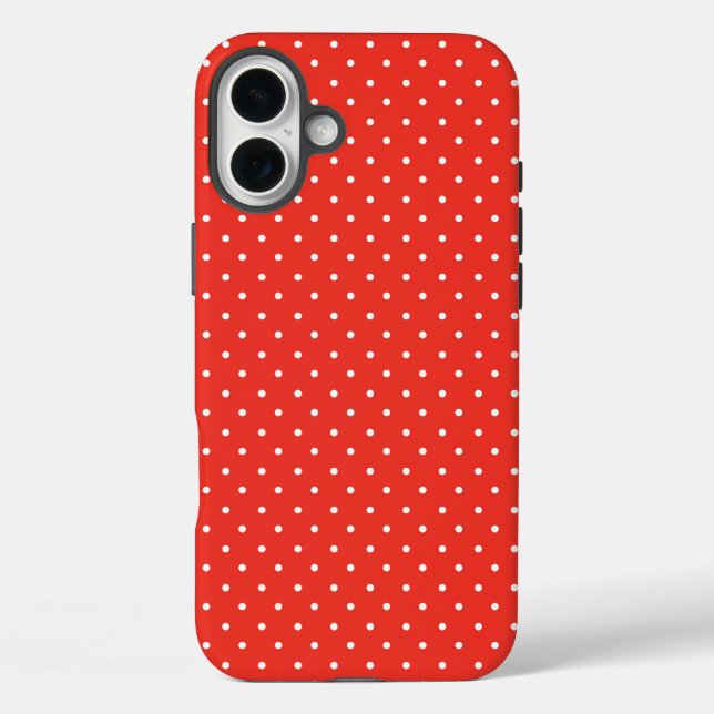 Nahtloser roter Hintergrund mit Punktenmuster Case-Mate iPhone Hülle (Rückseite)
