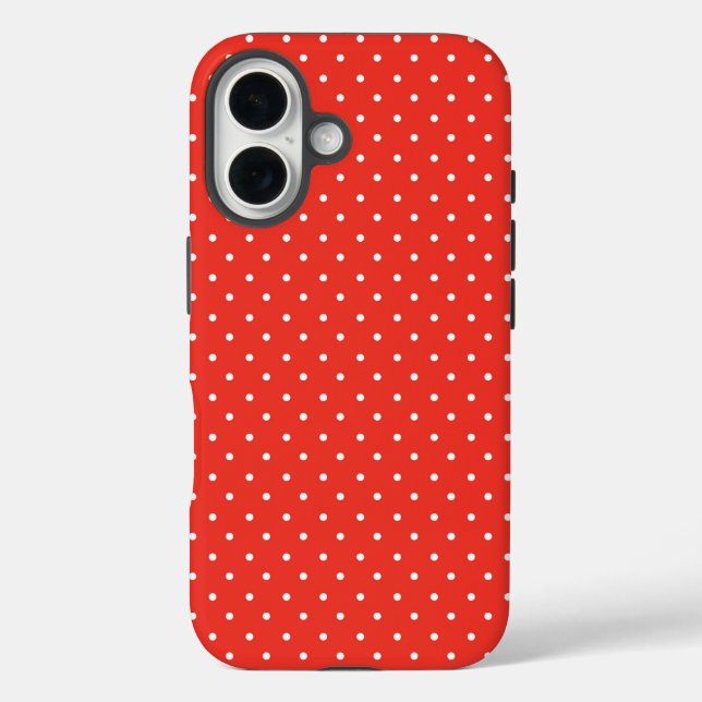 Nahtloser roter Hintergrund mit Punktenmuster Case-Mate iPhone Hülle (Rückseite)