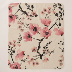 Nahtloser schöner Druck von Aquarellblumen. St Sherpadecke