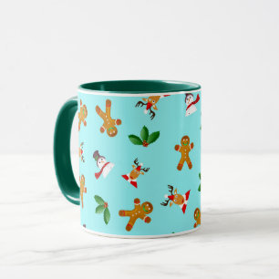 Nahtloser süßer Weihnachts-Pattern-Mug Tasse
