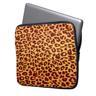 Nahtloser Tierdruckpelz von Leopard Laptopschutzhülle