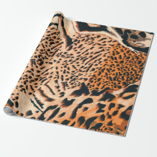Nahtloser Tiger, Leopard und Jaguar. Nahtloser Tex Geschenkpapier
