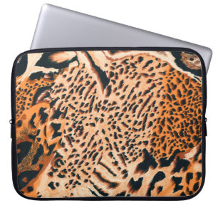 Nahtloser Tiger, Leopard und Jaguar. Nahtloser Tex Laptopschutzhülle
