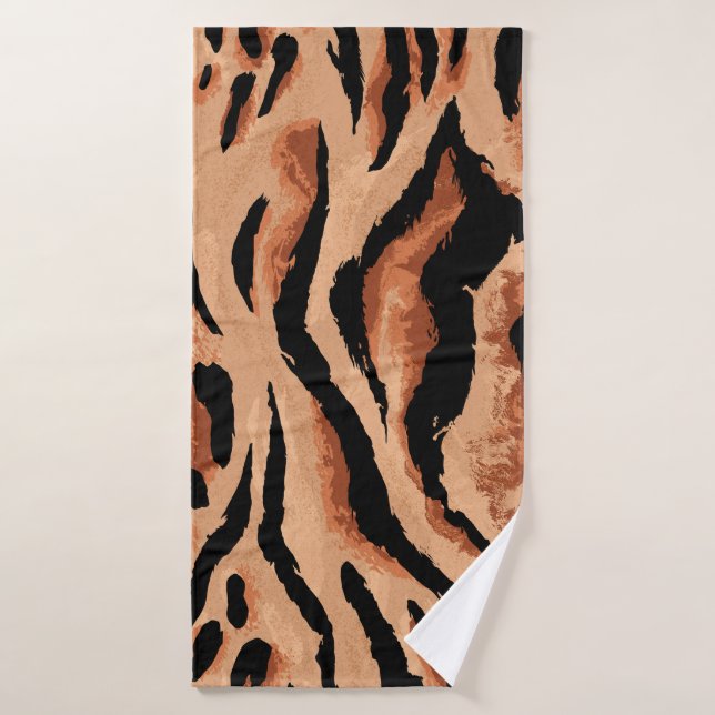 Nahtloser Tiger, Leopardenmuster Badehandtuch (Badehandtuch)