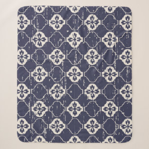 Nahtloser vintage abgenutzter Blumenmusterhintergr Sherpadecke