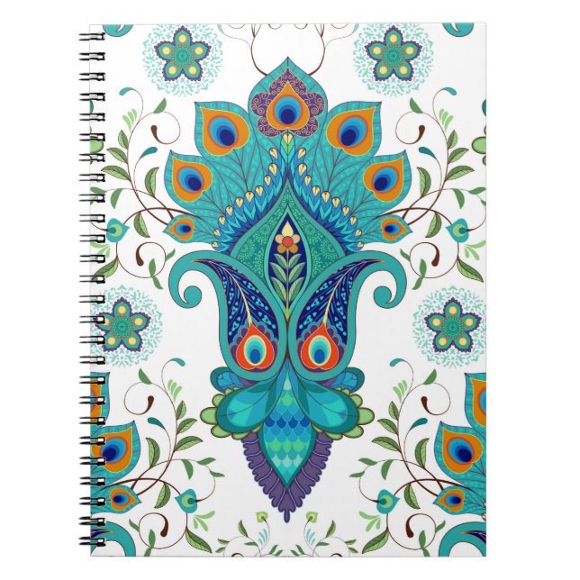 Nahtloser Vintager Hintergrund mit orientalischem  Notizblock (Vorderseite)