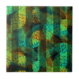 Nahtloser Winter Weihnachts-grüne Pinienbäume tr Fliese