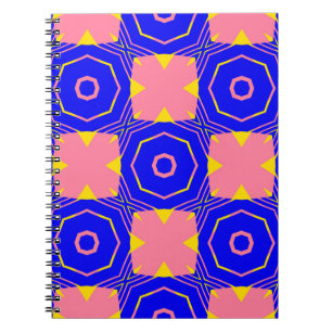 Nahtloses abstraktes geometrisches Blumenmusterabs Notizblock