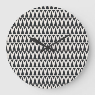 Nahtloses abstraktes geometrisches modernes Muster Große Wanduhr