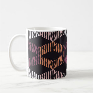 Nahtloses abstraktes geometrisches Muster. Streife Kaffeetasse