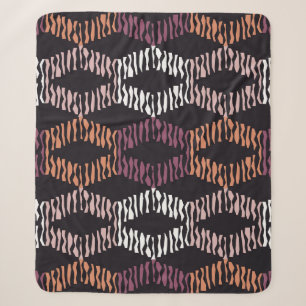 Nahtloses abstraktes geometrisches Muster. Streife Sherpadecke