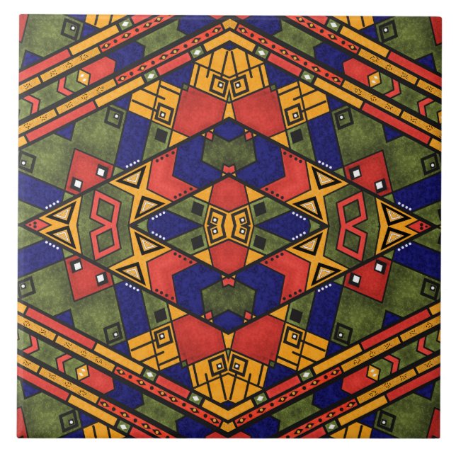 Nahtloses afrikanisches Ethno-Muster Fliese (Vorderseite)