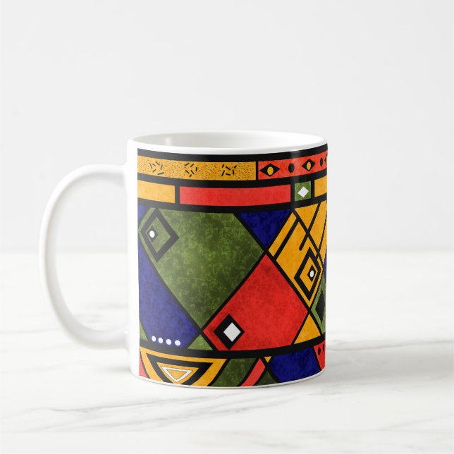 Nahtloses afrikanisches Ethno-Muster Kaffeetasse (Links)