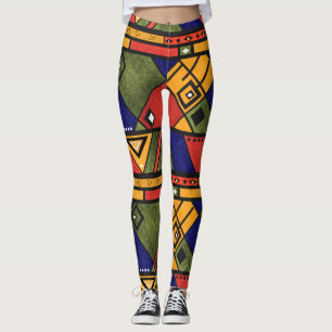 Nahtloses afrikanisches Ethno-Muster Leggings