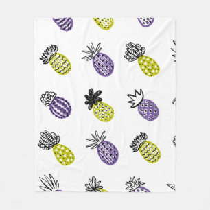 Nahtloses Ananas-Muster Fleecedecke