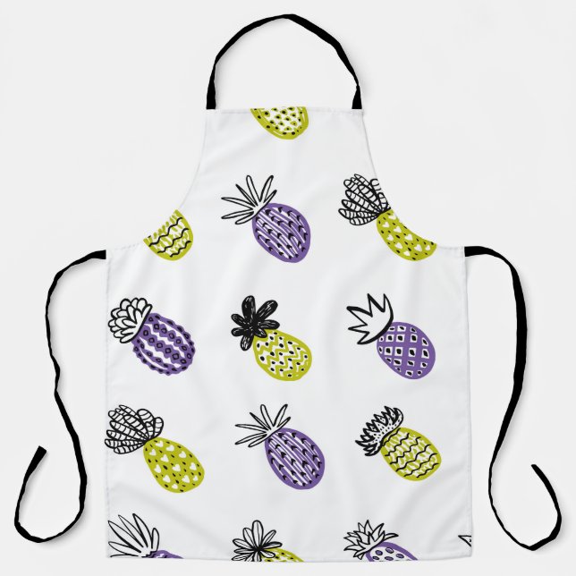 Nahtloses Ananas-Muster Schürze (Vorderseite)