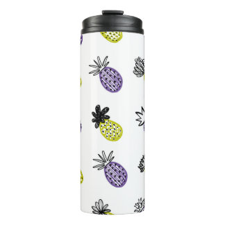 Nahtloses Ananas-Muster Thermosbecher