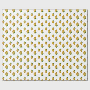 Nahtloses Aquarellzitronenmuster Geschenkpapier