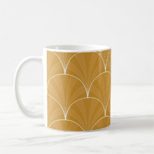 Nahtloses Art Deco-Muster. Vintage minimalistische Kaffeetasse
